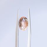 1.23CT OVAL OREGON SUNSTONE, LIGHT PEACH, 6.11X9MM