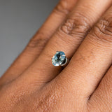 1.27CT AFRICAN OVAL SAPPHIRE, PARTI SKY BLUE MINT GREEN, 7.21X5.84X3.91MM
