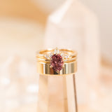 1.52ct Imperial Garnet Lotus Six Prong Solitaire in 14k Yellow Gold