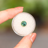 1.78CT ROUND MADAGASCAR SAPPHIRE, TEAL BLUE, 6.85X5.05MM