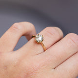 1.30ct Round Crown Jubilee® Cut Diamond 6-Prong Low Profile Ring in 18K Yellow Gold