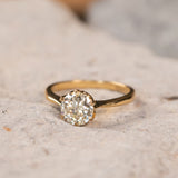 1.30ct Round Crown Jubilee® Cut Diamond 6-Prong Low Profile Ring in 18K Yellow Gold