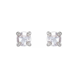 0.30ct Round Rosecut Four Prong Diamond Earrings in Solid Gold