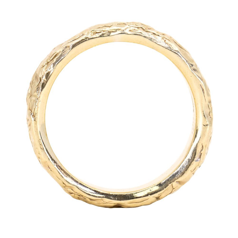 Eco Evergreen Men's Band 6mm - Wedding Band Recycled Gold - Gold Wedding band by Anueva Jewelry