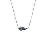 1.36ct Kite Purple-Grey Spinel Necklace in 14k White Gold