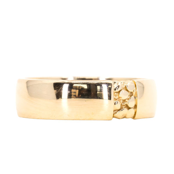 Ravine Band - 6mm Recycled Gold Wedding band by Anueva Jewelry