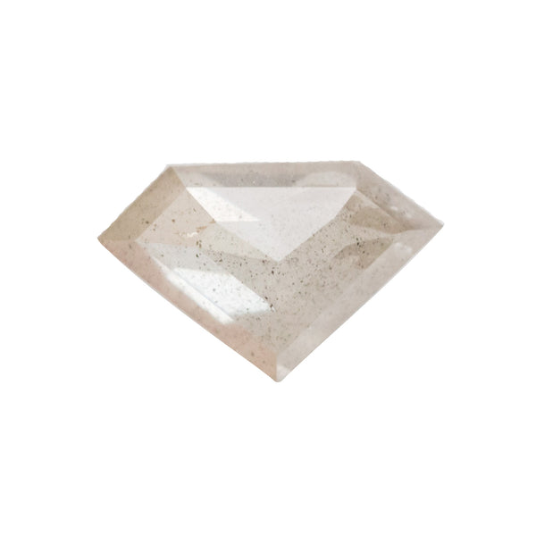 0.81CT ROSECUT SHIELD SHAPE, OPALESCENT PALE GREY TAUPE, 8.75MMX 5.62MM