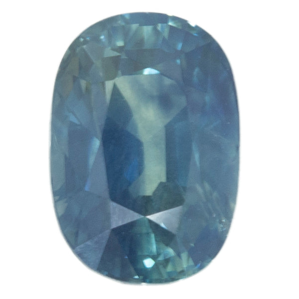 3.44CT OVAL MADAGASCAR SAPPHIRE, BLUE GREEN, 9.7X6.8MM