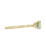 1.03ct Round Parti Montana Sapphire Evergreen Solitaire in 18k Yellow Gold