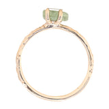 1.39ct Rough Montana Sapphire ring in Dainty 14k Yellow Gold Evergreen Setting