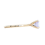 0.99ct Round Lilac Sapphire Evergreen Solitaire Ring in 14k Yellow Gold