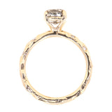 1.64ct Oval Grey Diamond Evergreen with Embedded Diamonds in 14k Yellow Gold
