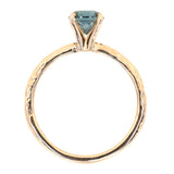 1.05ct Round Montana Sapphire Evergreen Solitaire in 14k Yellow Gold