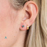 4mm Sapphire Stud Earrings in 14k Yellow, White, and Rose Gold