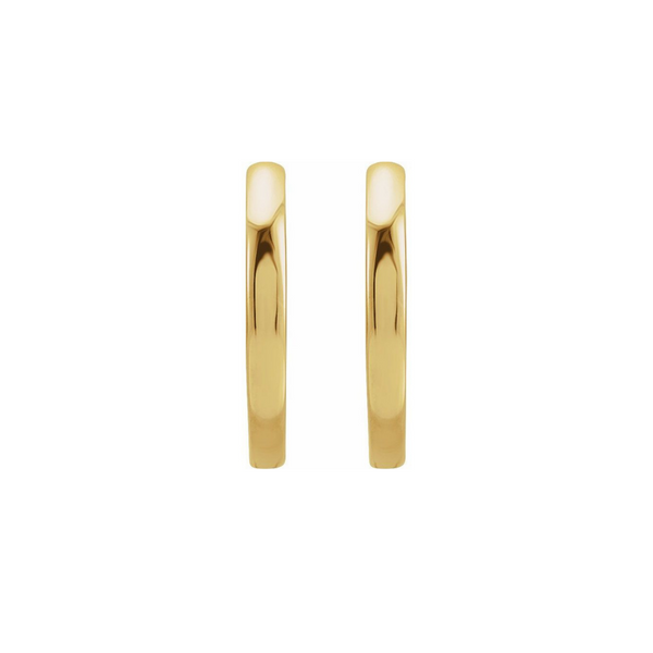 Round Hoop Earrings in Solid Recycled Gold