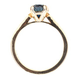 1.88ct Oval Sapphire Double Prong Vintage Cathedral Ring in 14k Yellow Gold