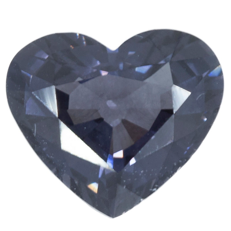 5.15CT HEART BURMA SPINEL, GREY WITH PURPLE, 12.08X10.44