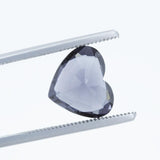 5.15CT HEART BURMA SPINEL, GREY WITH PURPLE, 12.08X10.44