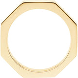 Octagon Wedding Band - Women's Stacking Band in yellow gold