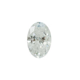 1ct Oval White Diamond dainty three-stone ring in 14k Yellow Gold
