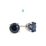 4mm Sapphire Stud Earrings in 14k Yellow, White, and Rose Gold