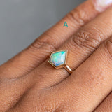 Bezel Set Rosecut Opal Rings in 14K Yellow Gold