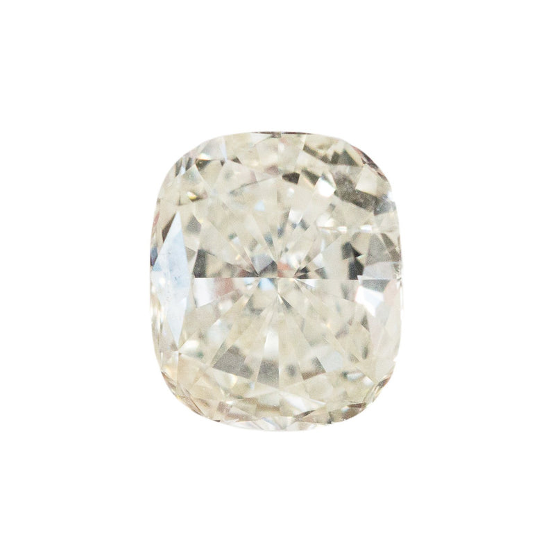 Three Stone Ring featuring 1.06 reclaimed cushion diamond in East-West setting