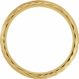 Sandbar Ring - 6mm Recycled Gold Wedding band by Anueva Jewelry