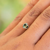 0.80CT CUSHION CUT MONTANA SAPPHIRE, PARTI SPRING GREEN WITH LIGHT BLUE, 5.31X3.56MM