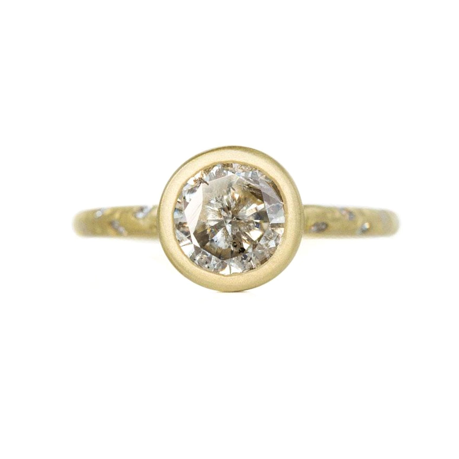 Low Profile Bezel with Embedded Diamonds – Anueva Jewelry