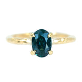 1.38ct Oval Sapphire Evergreen Solitaire in 14k Yellow Gold