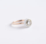 white target onyx halo moissanite art deco antique inspired engagement ring