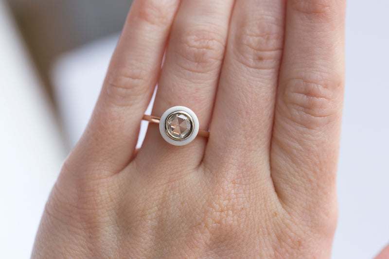 white target onyx halo moissanite art deco antique inspired engagement ring