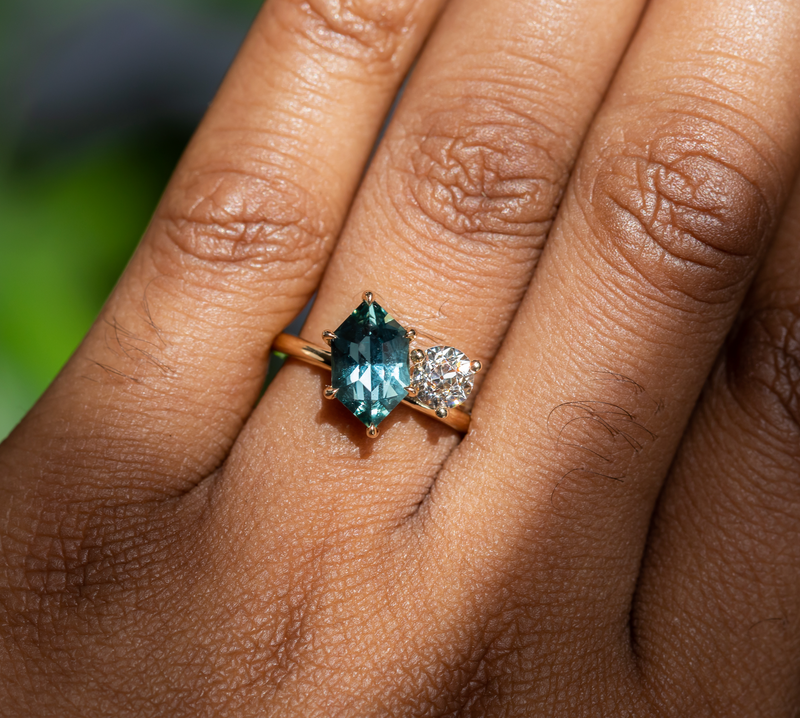 Teal engagement rings online