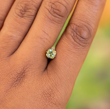 0.80CT CUSHION CUT MONTANA SAPPHIRE, PARTI SPRING GREEN WITH LIGHT BLUE, 5.31X3.56MM