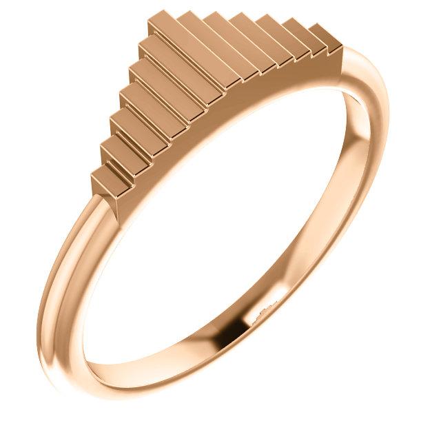 Cliff Dweller Band- Women's Stacking band in rose gold