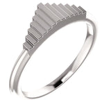 Cliff Dweller Band- Women's Stacking band in white gold