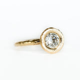 1.03ct Crown Jubilee Antique Diamond Ring in Yellow Gold Bezel Evergreen by Anueva Jewelry
