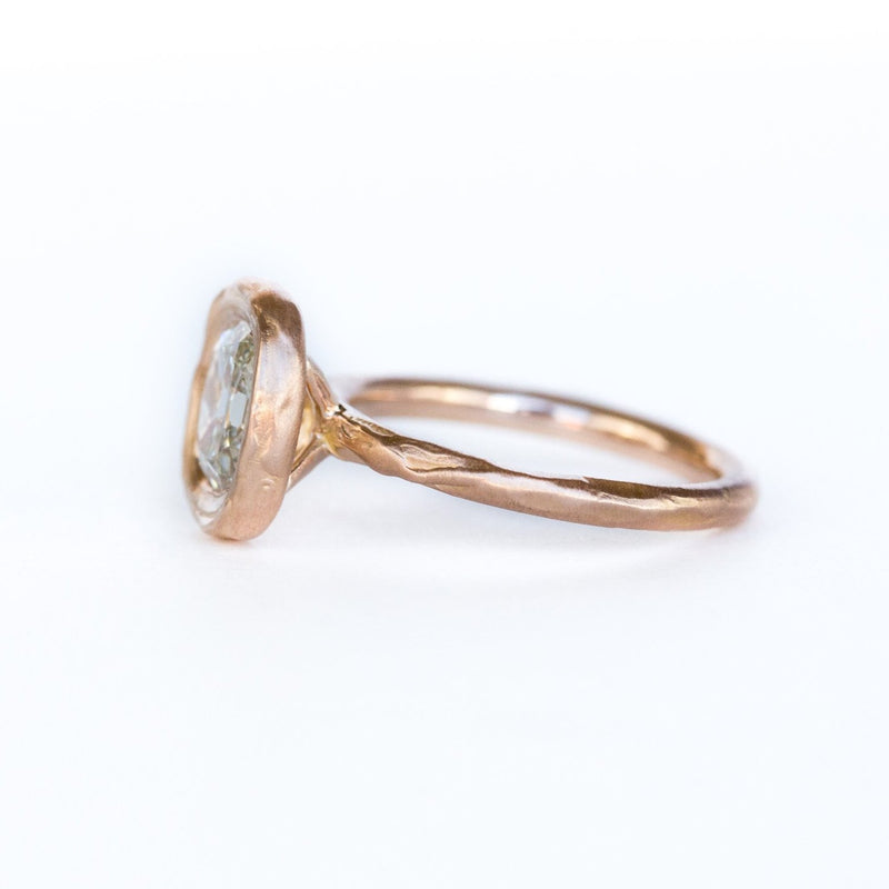 1.54ct Cushion Cut Bezel Rose Gold Ring Evergreen by Anueva Jewelry