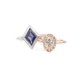 1.01ct Oval Champagne Diamond in Halo 18k Rose Gold Setting