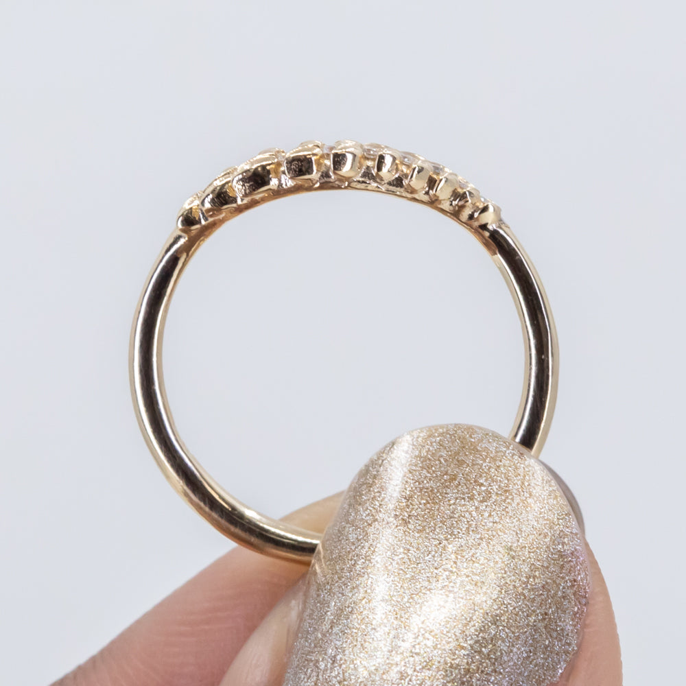 Curved Vine Band with Diamonds – Anueva Jewelry