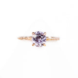 1.35ct Purple-Pink Spinel in 14k Rose Gold Evergreen Solitaire