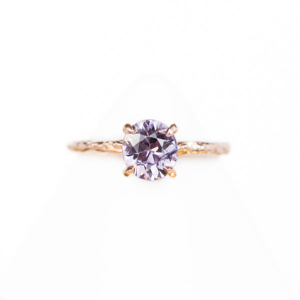 1.35ct Purple-Pink Spinel in 14k Rose Gold Evergreen Solitaire