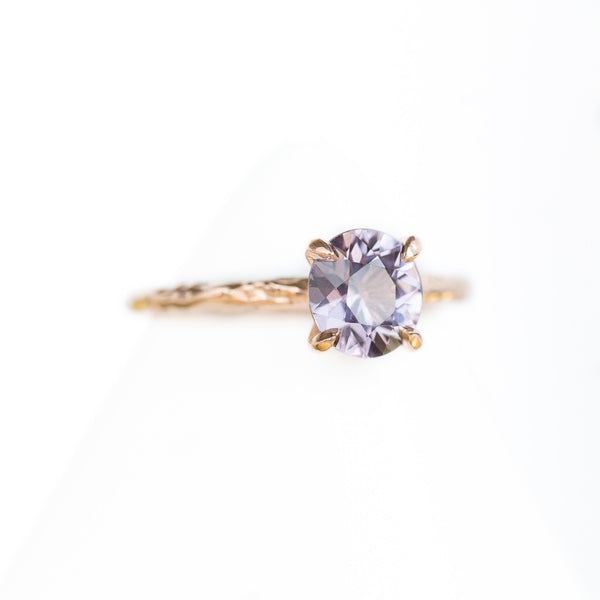 1.35ct Purple-Pink Spinel in 14k Rose Gold Evergreen Solitaire