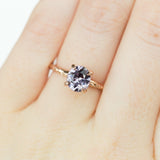1.35ct Purple-Pink Spinel in 14k Rose Gold Evergreen Solitaire