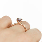 Evergreen 4-Prong Solitaire, Stackable - Setting with purple spinel