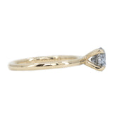 1.02ct Salt and Pepper Diamond Plain Solitaire in 14k Yellow Gold