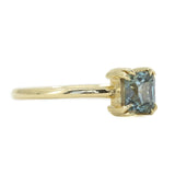 1.03ct Montana Sapphire Grey Purple Brown Radiant Cut Sapphire With Double Prongs in 14k Yellow Gold