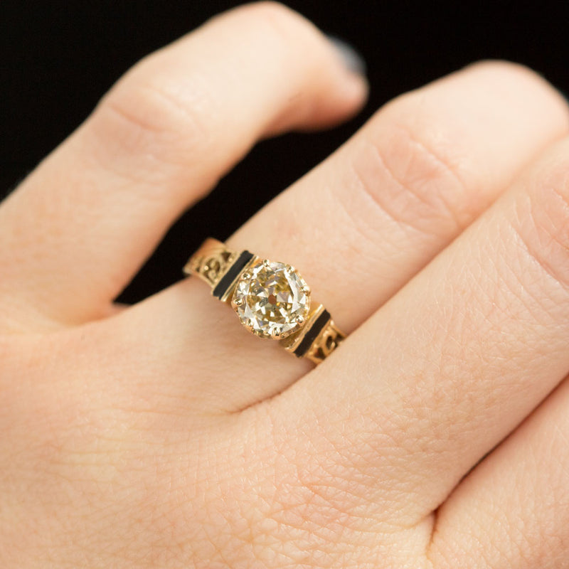 Edwardian Diamond Engagement Ring Vintage 1920's .58ct Old European Cut  Diamond Solitaire Filigree Antique Wedding Ring 15k Gold Platinum | Antique  Vintage Estate Jewelry | Jewelry Finds