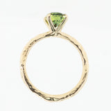 1.50ct Australian Oval Sapphire Evergreen Solitaire Ring in 14k yellow gold